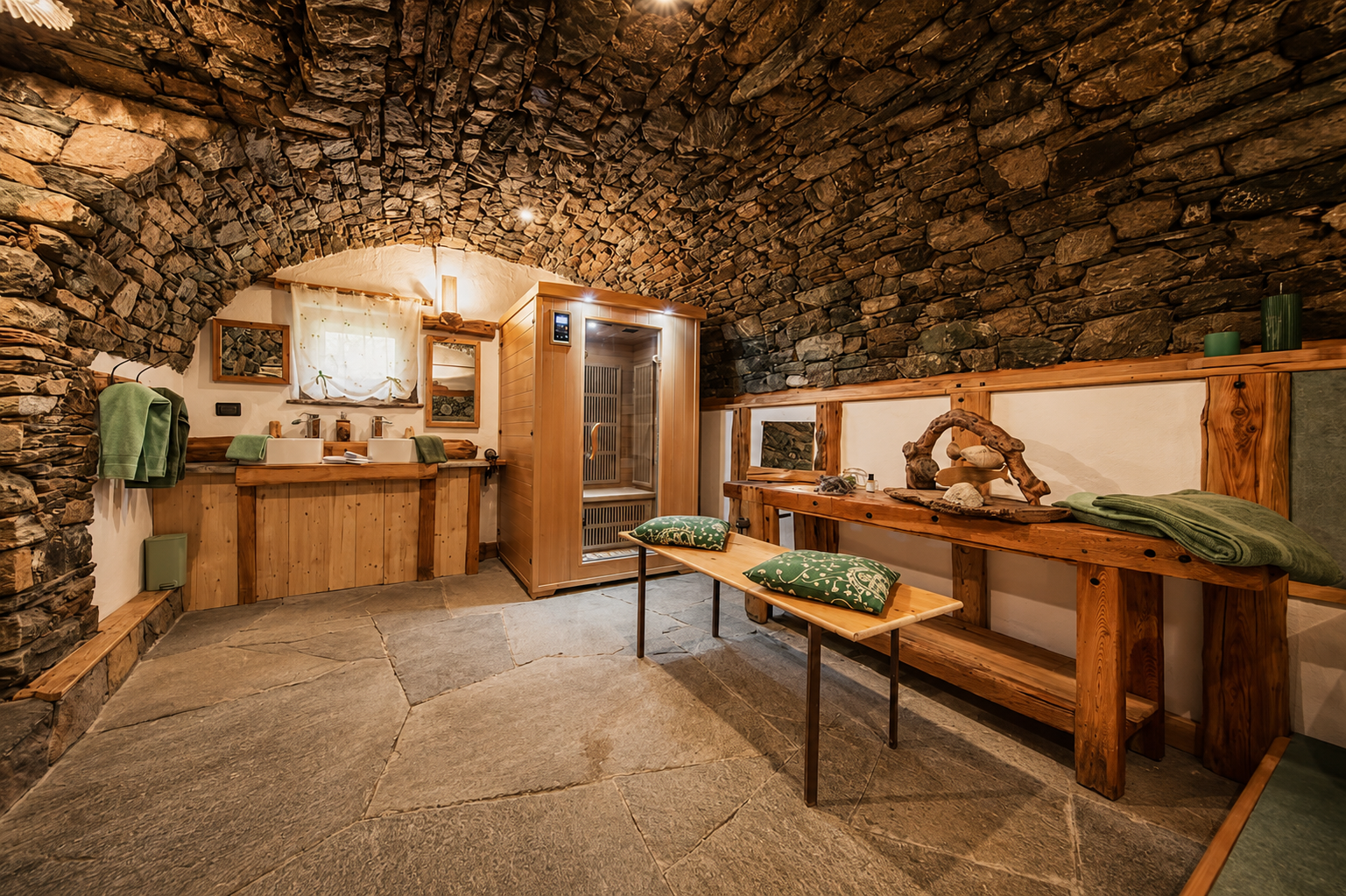 Appartamento Achillea — area benessere con sauna
