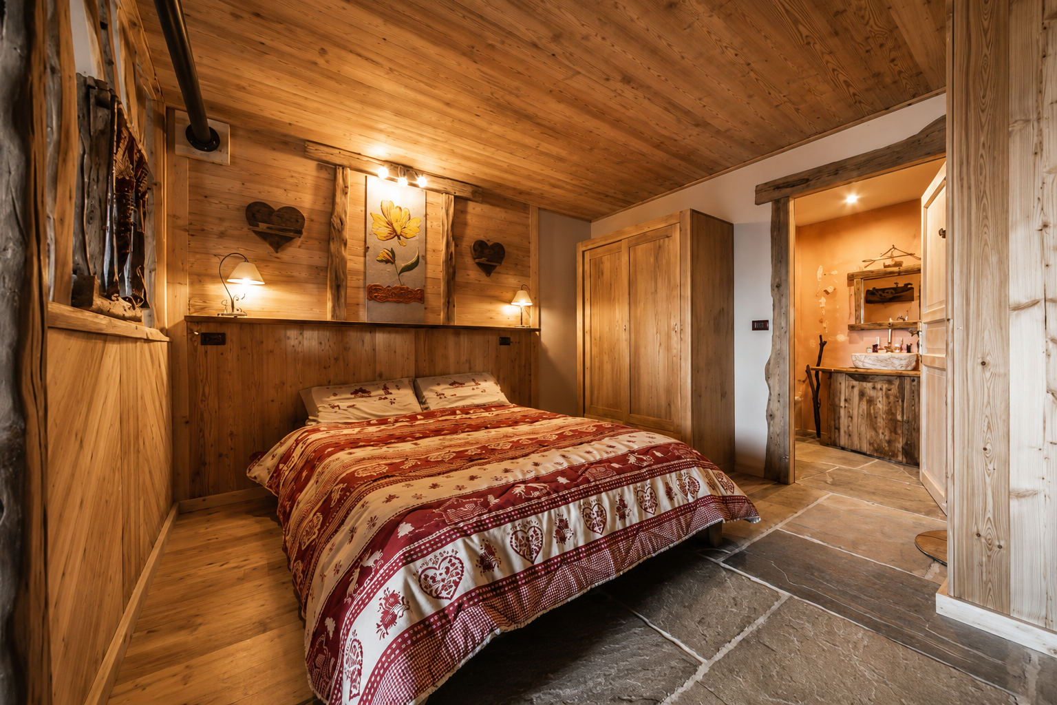 Appartamento Bucaneve — camera da letto matrimoniale